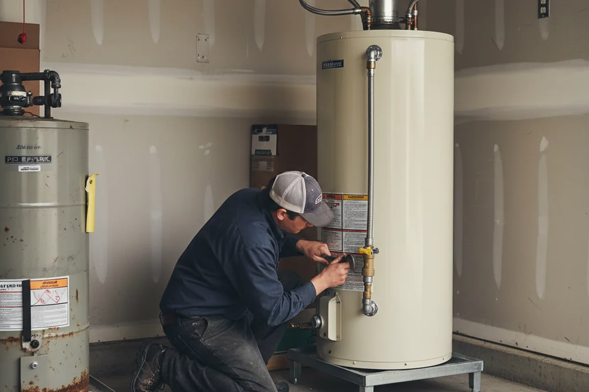Water heater and shutoff valve replacement in Lincolnshire